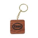 Rosewood Square Laser-Etched Key Tag