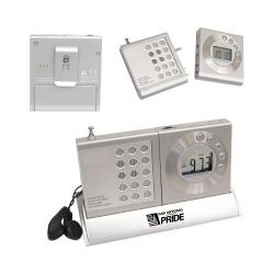 Digital FM Scan Sports Radio with Alarm Clock and Speaker Base