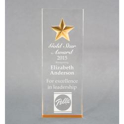 Acrylic Tapered Star Award - 2 7/8" x 8"
