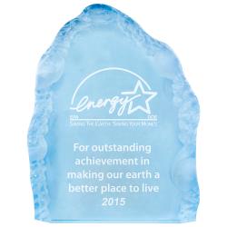 Small Acrylic Blue Iceberg Award - 4 3/4" x 6"