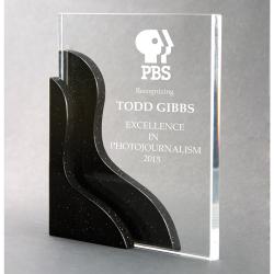 Acrylic Granite Accent Award - 7 3/4" x 8 1/2"