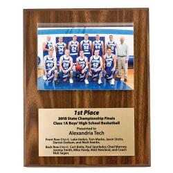 Walnut Finish Photo Plaque - 8" x 10"