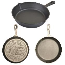 Cast Iron Skillet with molded logo bottom
