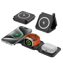 3-IN-1 Magnetic Wireless Charger with Travel Case
