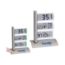 Die-Cast Triple-Display Weather Station & Alarm Clock