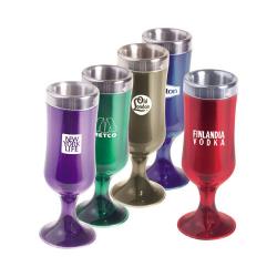 1 1/2-oz. Acrylic/Stainless Steel "Tulip" Shot Glass