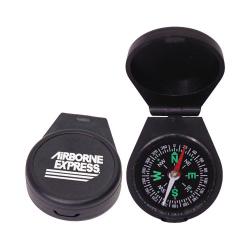 Black Plastic Liquid-Filled Compass with Cover