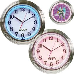 15"-Diameter, Chrome-Plated Neon Wall Clock
